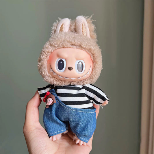 3v Labubu PopMart Original Luxury Labubu Clothes and Doll Outfit with Mini Monster Doll Accessories Blind Box Authentic