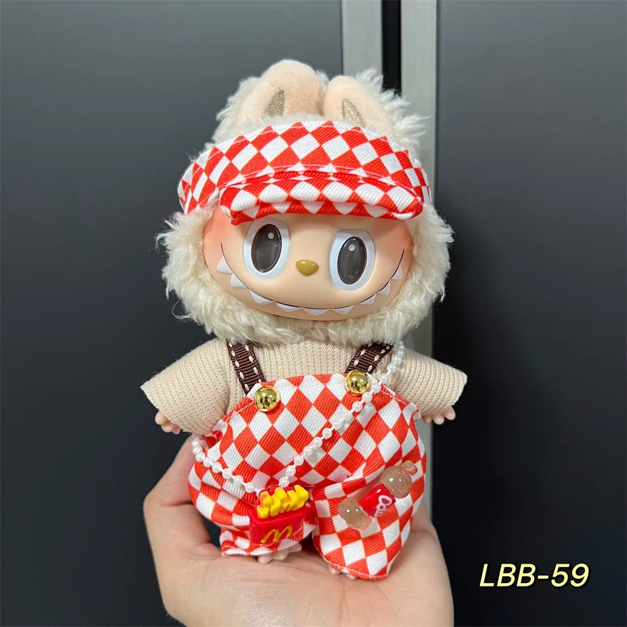 3v Labubu PopMart Original Luxury Labubu Clothes and Doll Outfit with Mini Monster Doll Accessories Blind Box Authentic