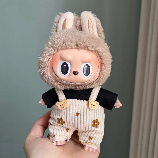 3v Labubu PopMart Original Luxury Labubu Clothes and Doll Outfit with Mini Monster Doll Accessories Blind Box Authentic