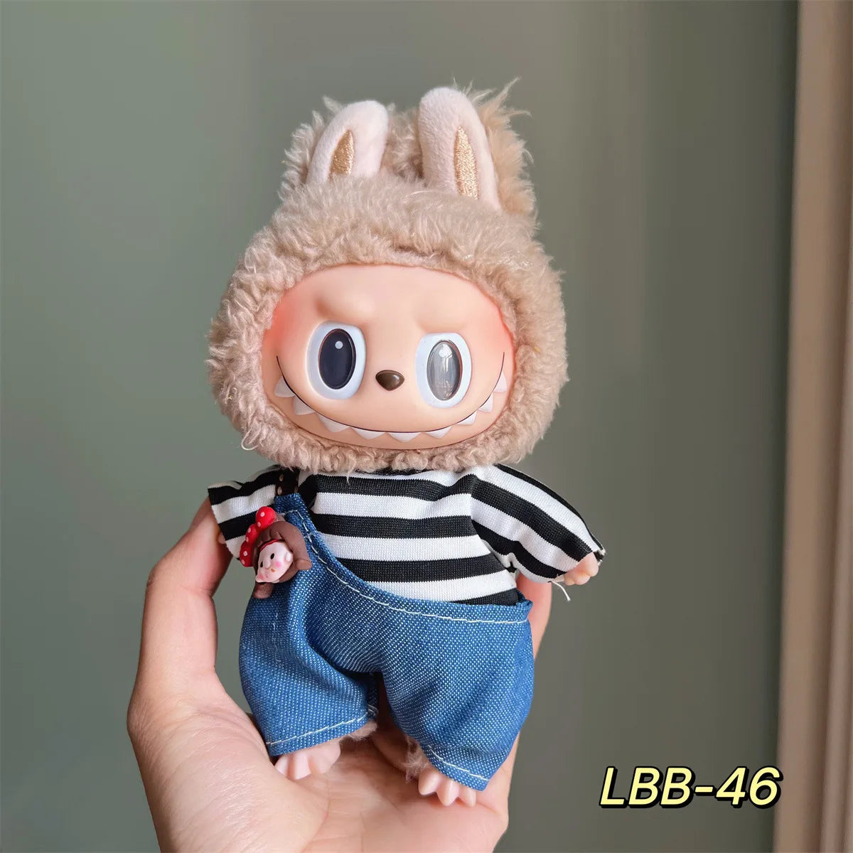 3v Labubu PopMart Original Luxury Labubu Clothes and Doll Outfit with Mini Monster Doll Accessories Blind Box Authentic