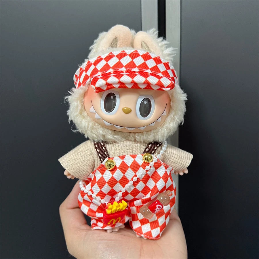 3v Labubu PopMart Original Luxury Labubu Clothes and Doll Outfit with Mini Monster Doll Accessories Blind Box Authentic