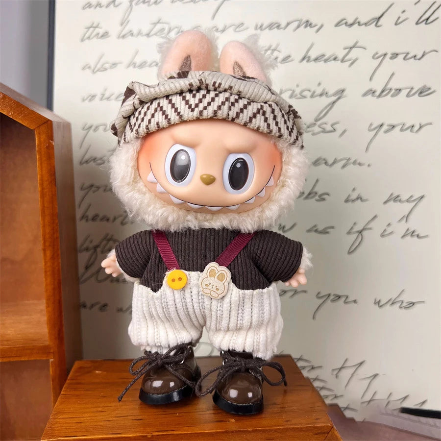 3v Labubu PopMart Original Luxury Labubu Clothes and Doll Outfit with Mini Monster Doll Accessories Blind Box Authentic