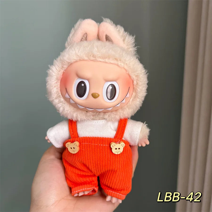 3v Labubu PopMart Original Luxury Labubu Clothes and Doll Outfit with Mini Monster Doll Accessories Blind Box Authentic