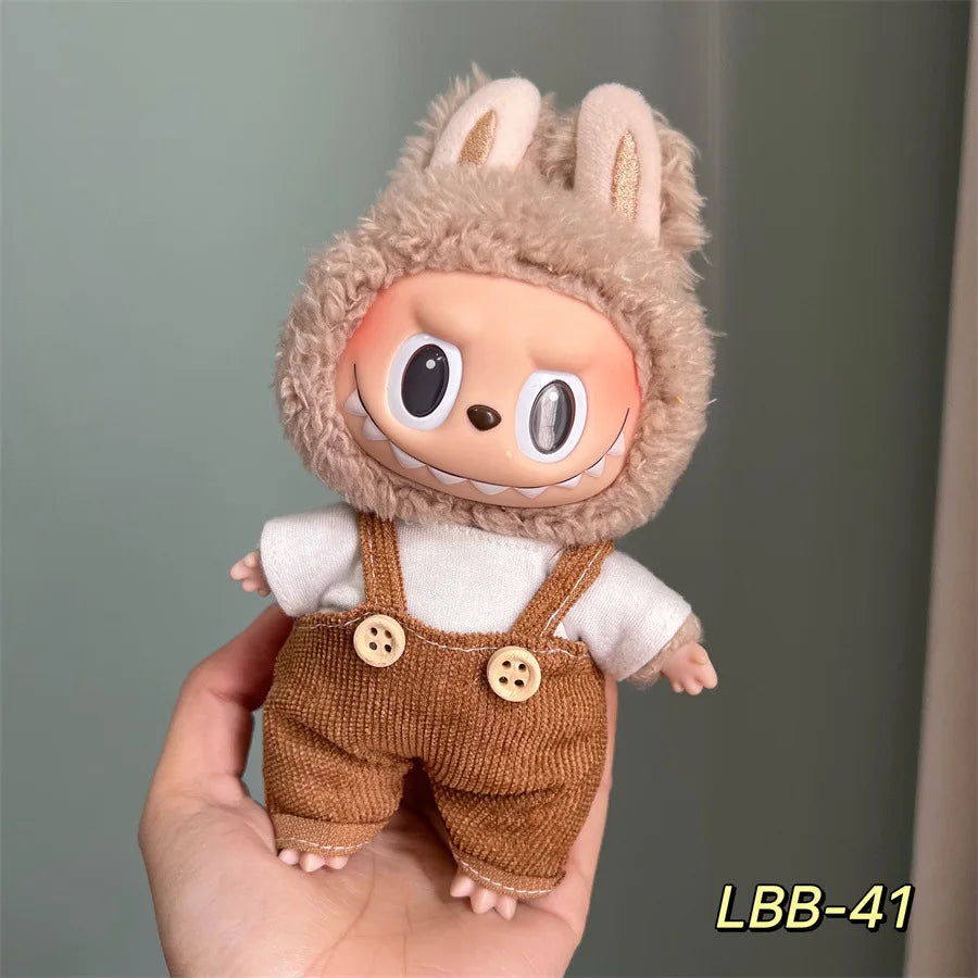 3v Labubu PopMart Original Luxury Labubu Clothes and Doll Outfit with Mini Monster Doll Accessories Blind Box Authentic