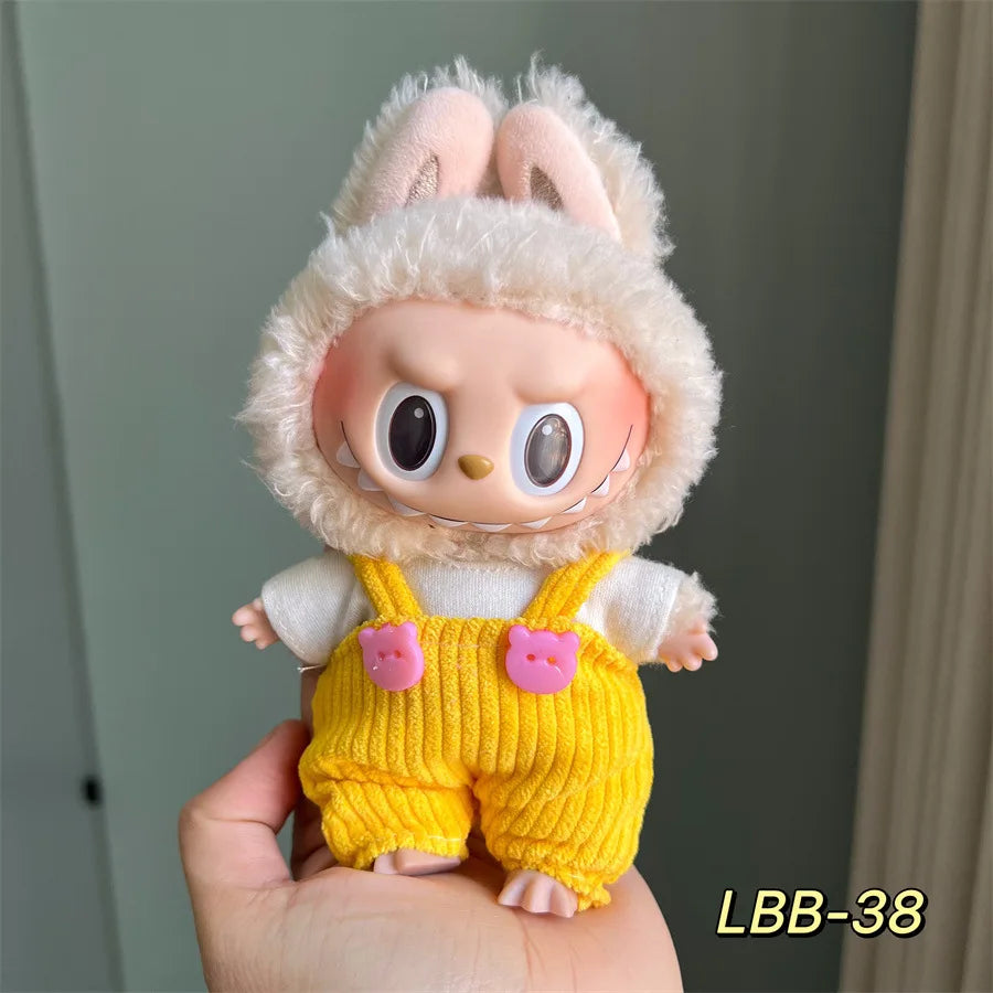 3v Labubu PopMart Original Luxury Labubu Clothes and Doll Outfit with Mini Monster Doll Accessories Blind Box Authentic