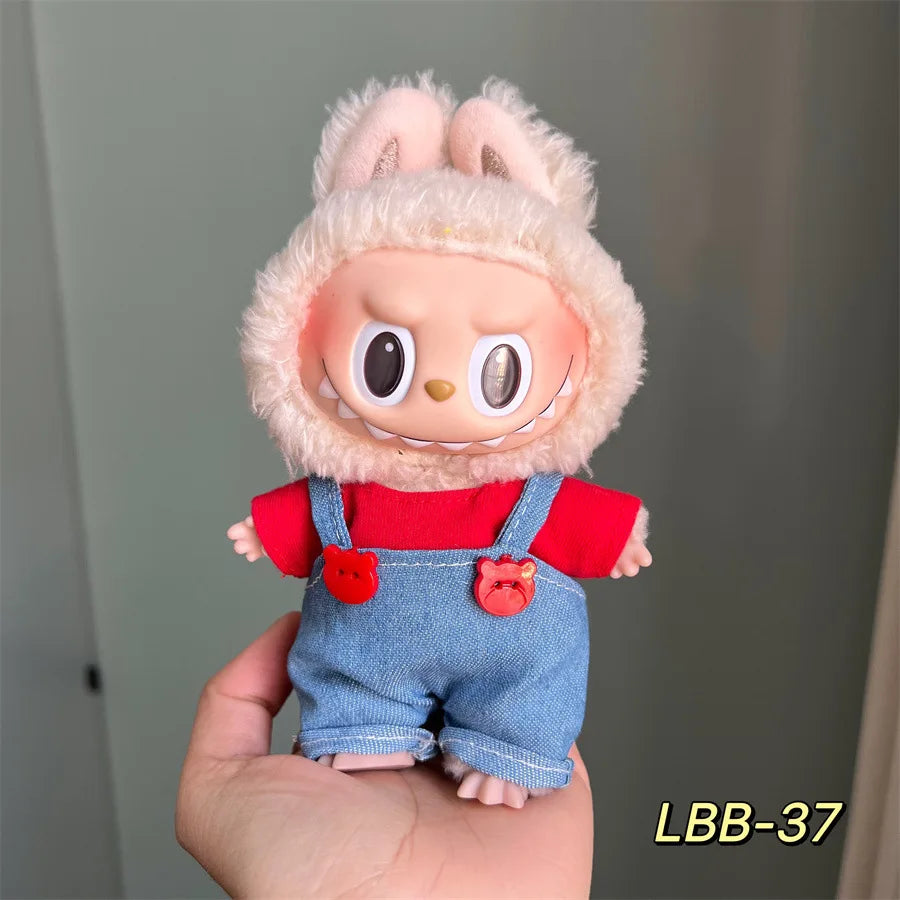 3v Labubu PopMart Original Luxury Labubu Clothes and Doll Outfit with Mini Monster Doll Accessories Blind Box Authentic