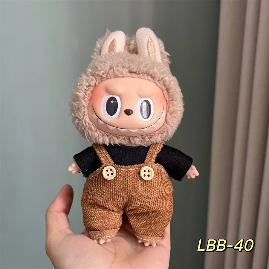 3v Labubu PopMart Original Luxury Labubu Clothes and Doll Outfit with Mini Monster Doll Accessories Blind Box Authentic