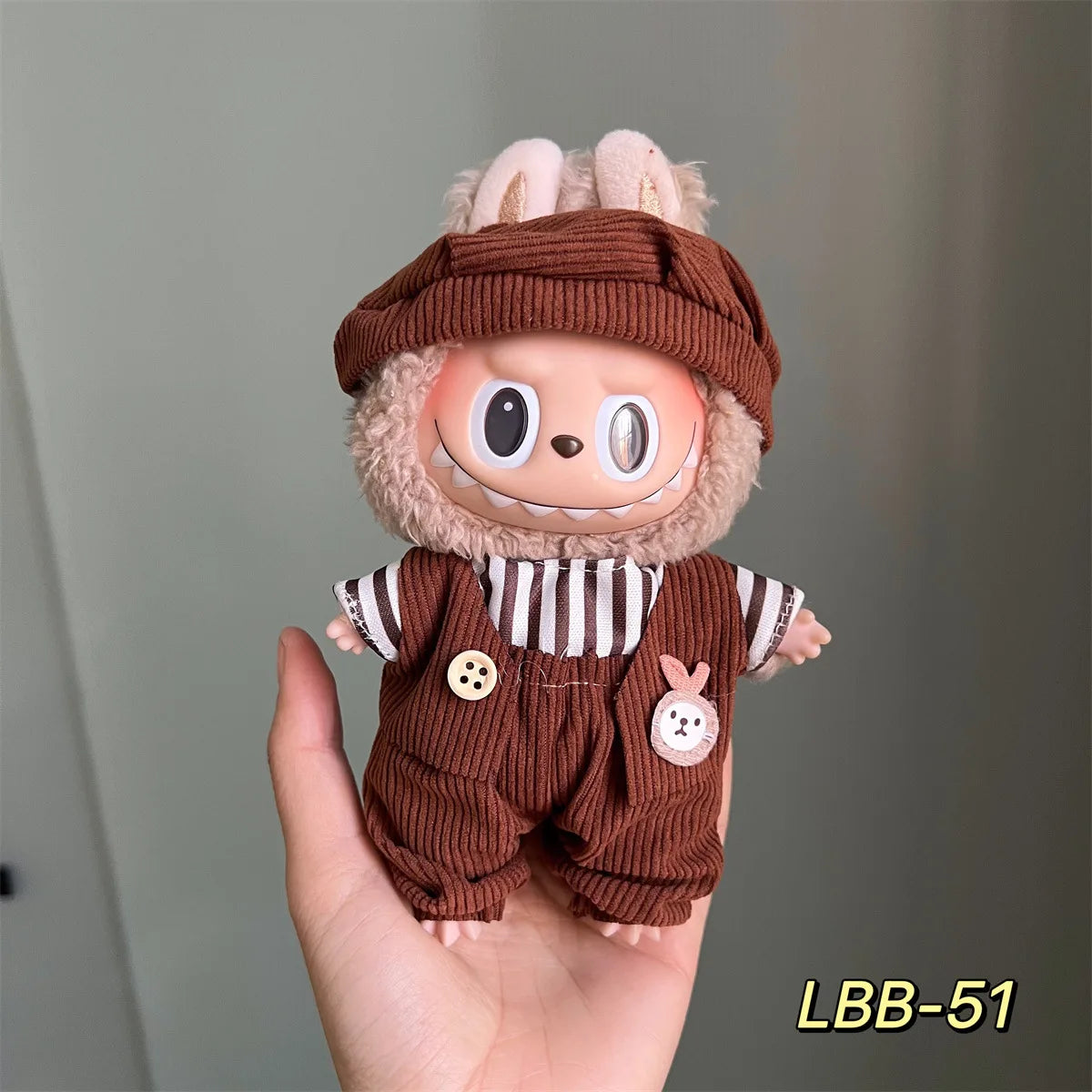3v Labubu PopMart Original Luxury Labubu Clothes and Doll Outfit with Mini Monster Doll Accessories Blind Box Authentic