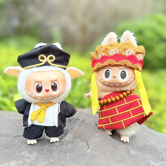 Labubu clothes pendant Labubu sitting party baby clothes Tang monk eight precepts suit
