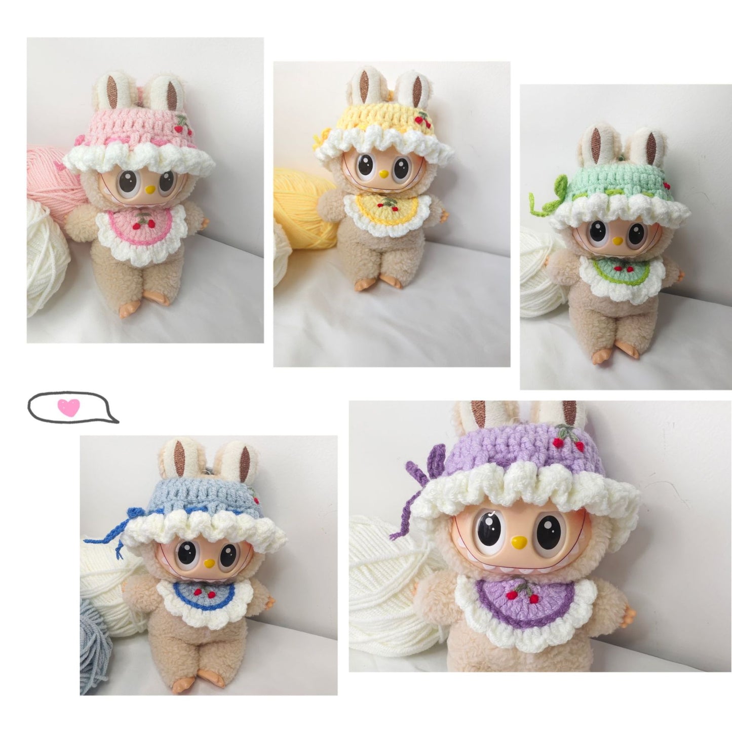 New product hand-crocheted POP MART Labubu baby clothes are suitable for cute factory direct sales wholesale