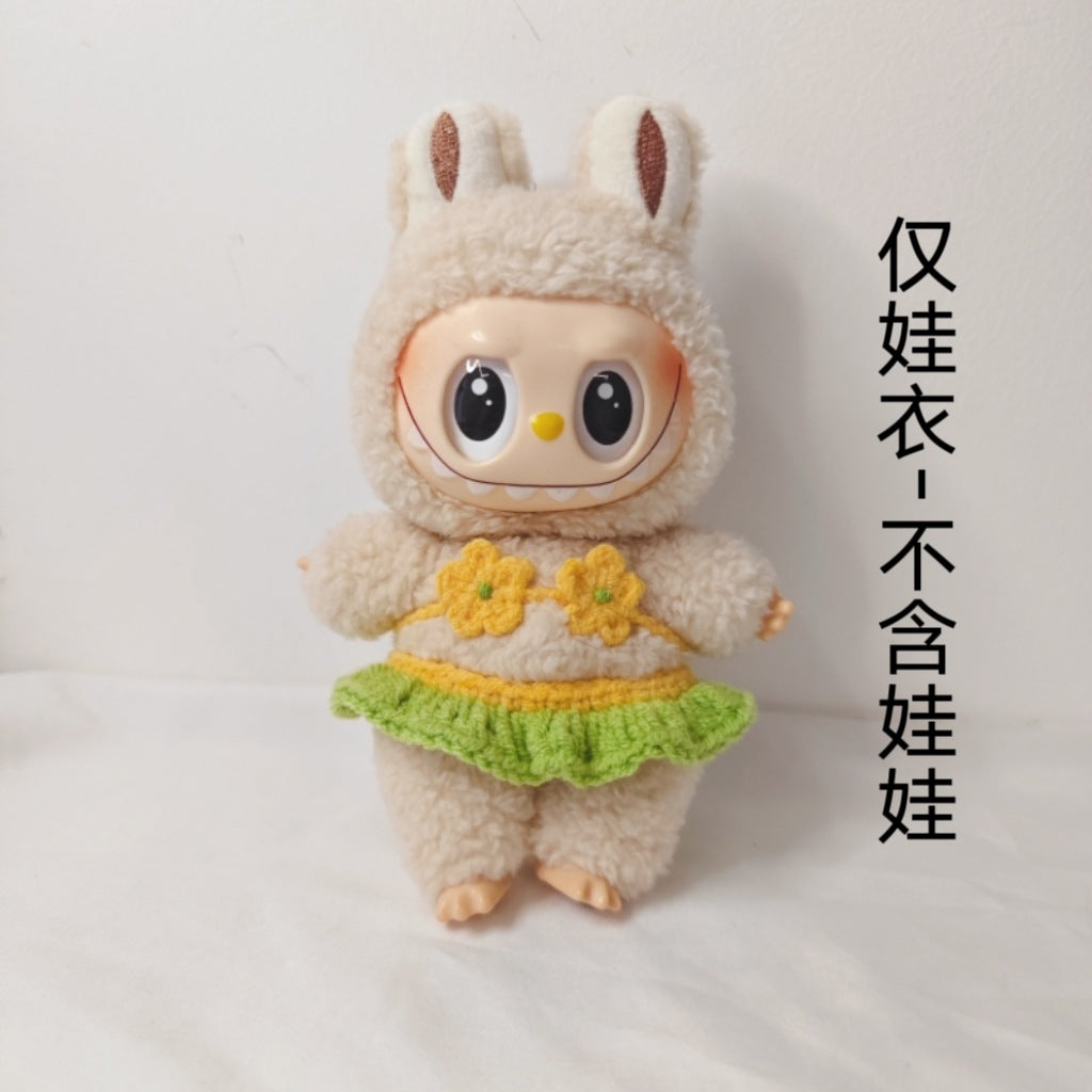 New product hand-crocheted POP MART Labubu baby clothes are suitable for cute factory direct sales wholesale