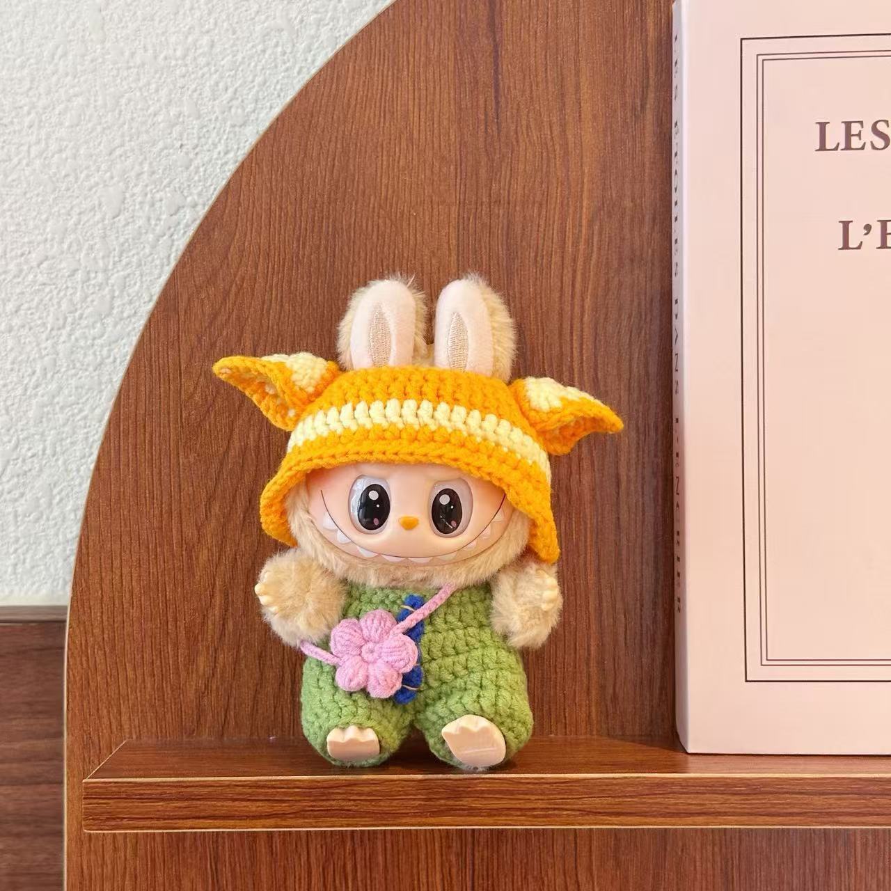 17CM Labubu baby clothes LABUBU handmade crochet clothes first generation second generation third generation can wear handmade baby clothes set