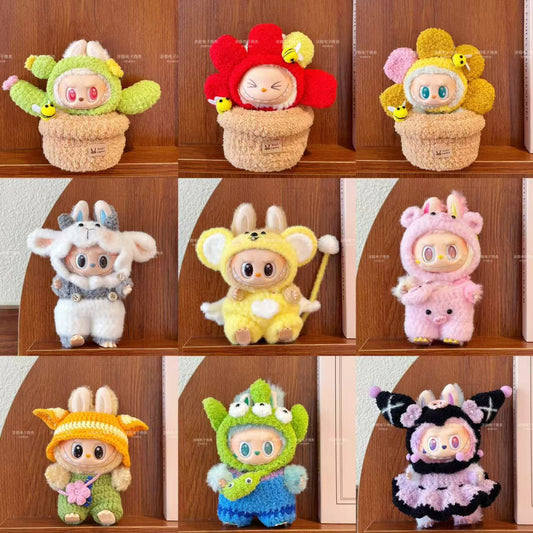 17CM Labubu baby clothes LABUBU handmade crochet clothes first generation second generation third generation can wear handmade baby clothes set
