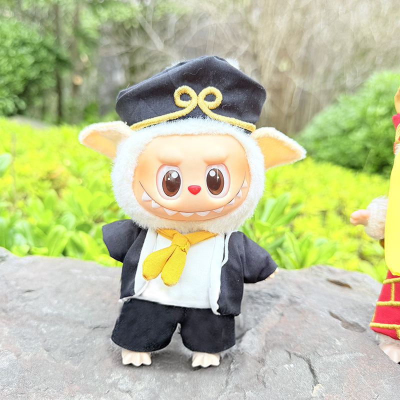 Labubu clothes pendant Labubu sitting party baby clothes Tang monk eight precepts suit