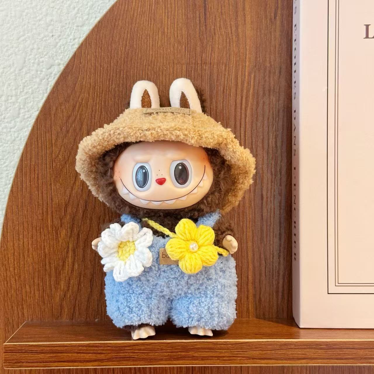 17CM Labubu baby clothes LABUBU handmade crochet clothes first generation second generation third generation can wear handmade baby clothes set